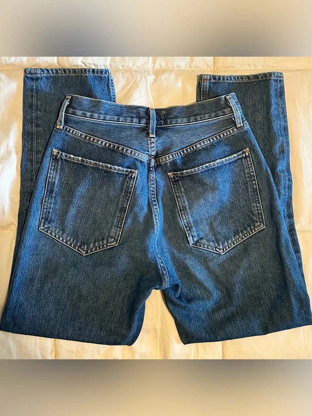 AGoldE Riley  Jeans in Dark Blue Denim